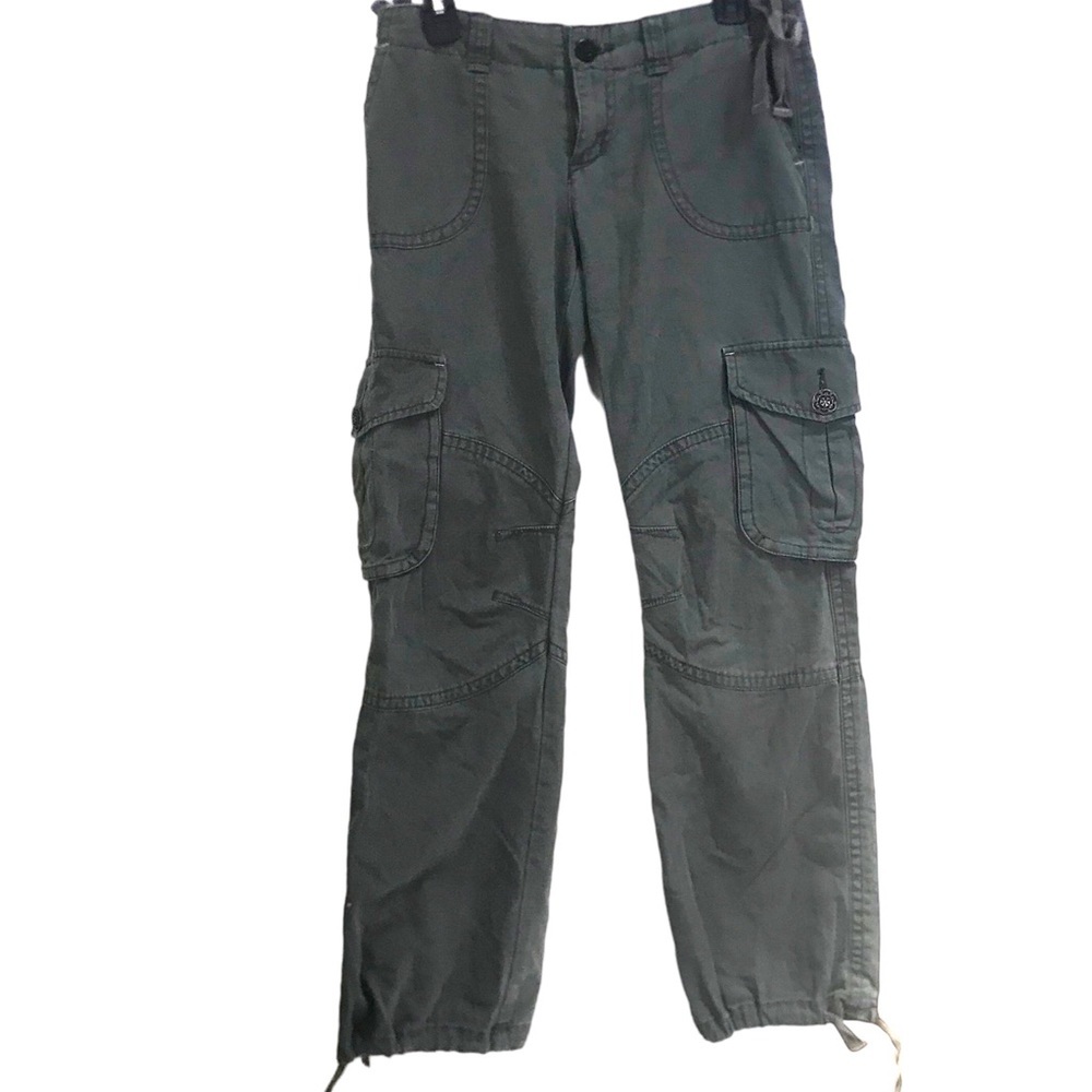 Aritzia Talula Cargo Military Cotton Pants Pockets Straight Leg Jogger Zipper 6